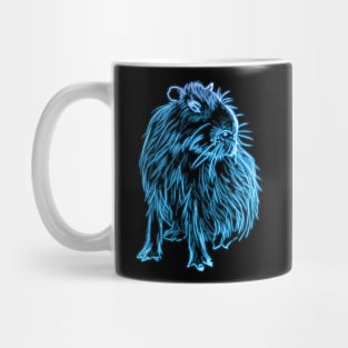 Blue glowing capybara Mug